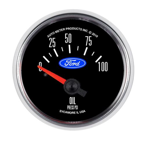 AutoMeter Oil Pressure Gauge 2-1/16" w/ Ford Logo