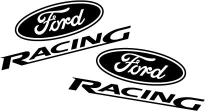 Flat Black Ford Racing Decal Set