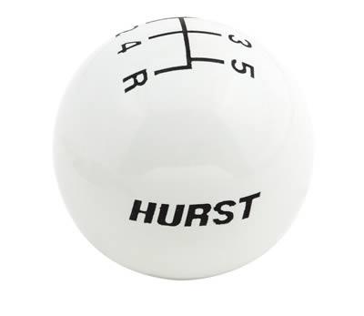 White Hurst Logo Shift Knob 5 Speed Pattern