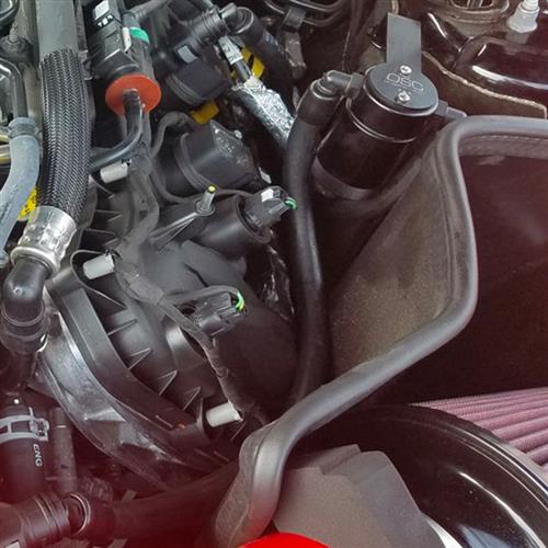 2018-2022 Mustang J&L 3.0 Oil Separator Driver Side - Black - GT/Bullitt/Mach 1