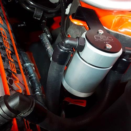 2011-2017 Mustang J&L 3.0 Oil Separator Driver Side - Clear - GT/Boss