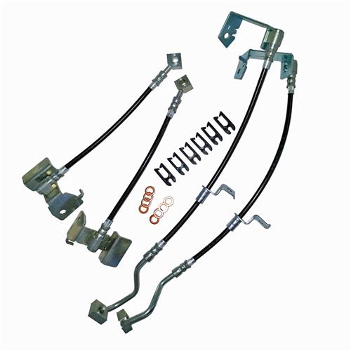 2005-2014 Mustang J&M Front & Rear Stainless Steel Brake Hoses W/ ABS