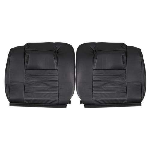 Katzkin Mustang Seat Upholstery - Leather - Black (11-14) Coupe J2fo23