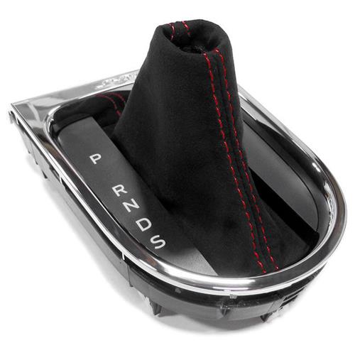 JPM Coachworks Mustang Alcantara Shift Boot - Automatic - Black w/ Red ...