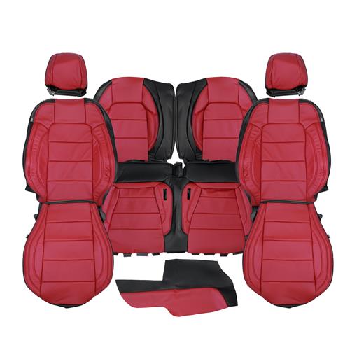 2015 20 Mustang Katzkin Red Factory Style Leather Seat Upholstery Coupe By Katzkin Upholstery