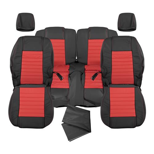 Katzkin Mustang GT500 Style Leather Seat Upholstery W/ SideImpact