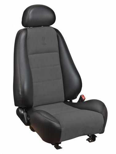 TMI Mustang Cobra Coupe Leather Seat Upholstery with Dark Charcoal ...