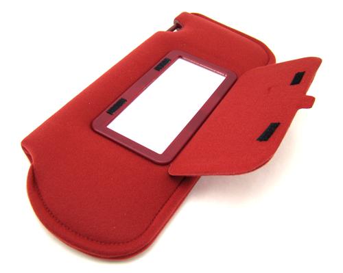 1987-92 Mustang TMI Sun Visors with Vanity Mirror  - Scarlet Red