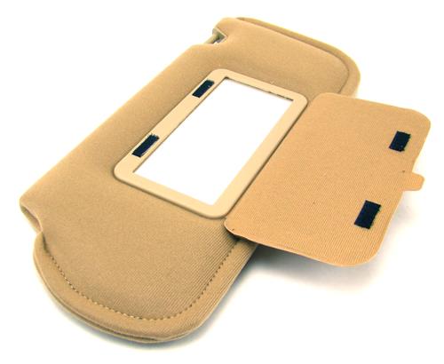1985-89 Mustang TMI Sun Visors with Vanity Mirror  -  Desert Tan/Sand Beige