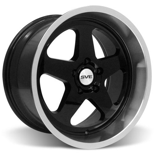 Mustang Deep Dish Sc Wheel 17x10 Black W Machined Lip 94 04