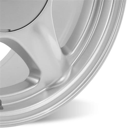 1979-93 Mustang 5 Lug Pony Wheel & Ford Licensed Center Cap - 17x9  - Silver