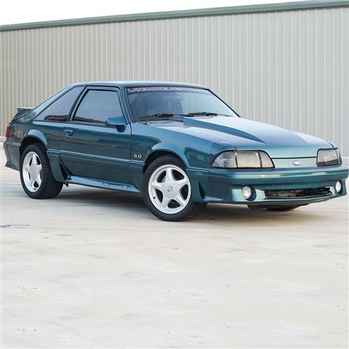 1979-93 Mustang 4 Lug Pony Wheel & Ford Licensed Center Cap Kit  - 17x8/10 - Silver
