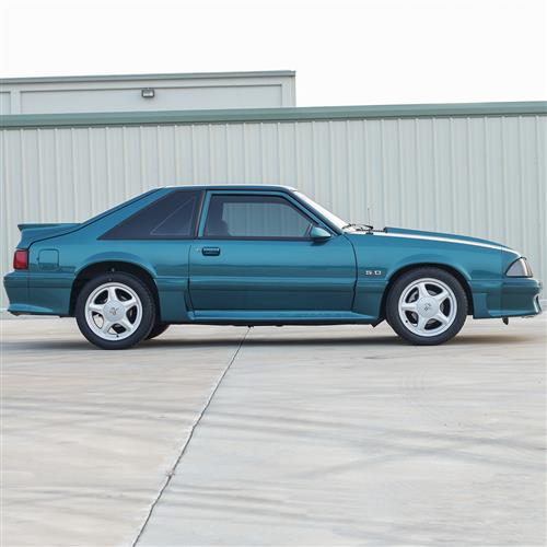 1979-93 Mustang 4 Lug Pony Wheel & Ford Licensed Center Cap Kit  - 17x8/10 - Silver