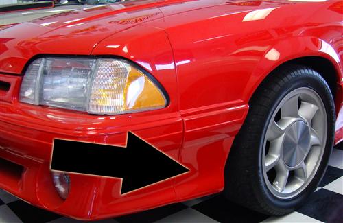 1987-90 Mustang Cervini Front 93 Cobra Style Fender Extensions
