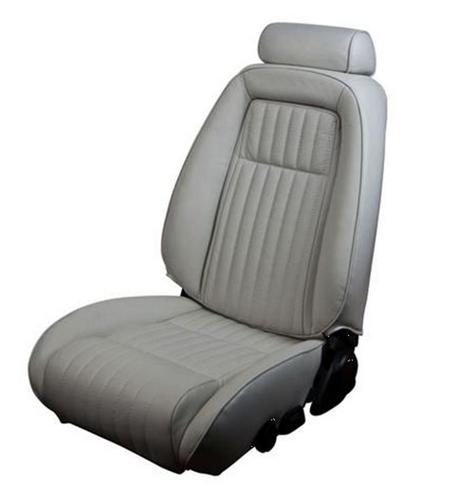 TMI Mustang Sport Seat Upholstery Titanium Gray Leather (1992 ...