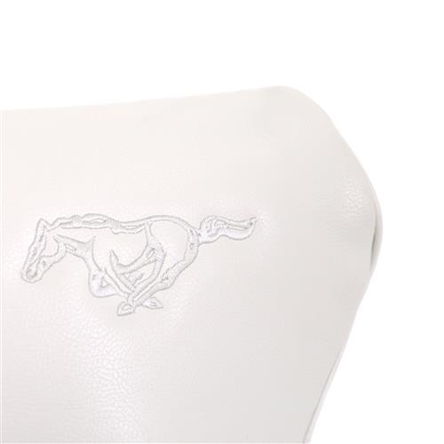 1993 Mustang TMI Headrest Pair w/ Pony Logo  - White - Limited Edition Convertible