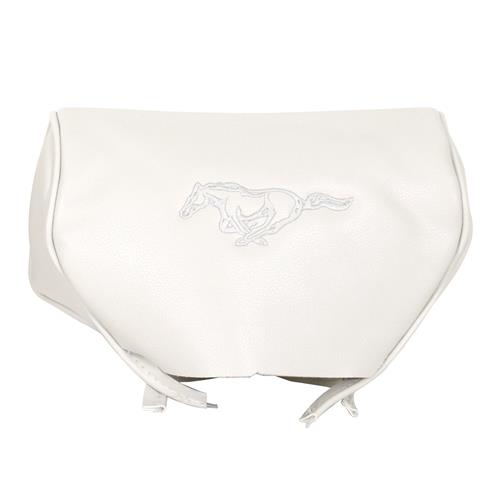 1993 Mustang TMI Headrest Pair w/ Pony Logo  - White - Limited Edition Convertible