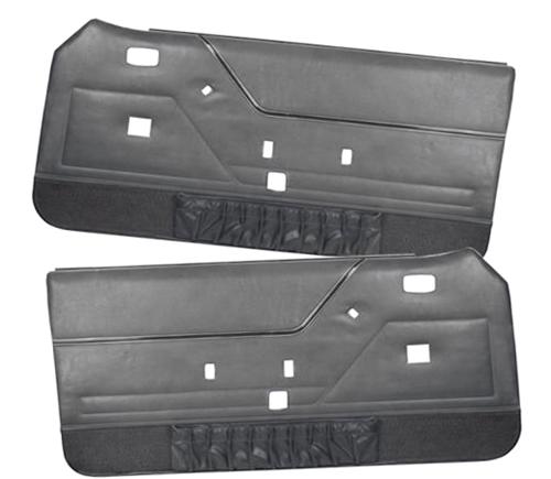 Mustang Deluxe Door Panels for Hardtop w/ Manual Windows Charcoal Gray ...