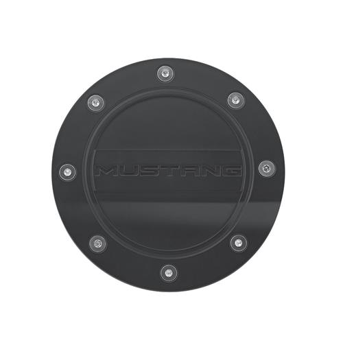 2015-23 Mustang Comp Series Fuel Door w/ Mustang Logo - Matte Black