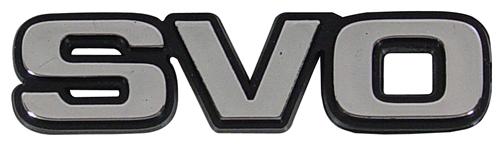 Ford Mustang SVO Side Fender or Rear Trunk Replacement Emblem in Chrome /& Black