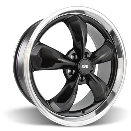 Mustang Bullitt Wheel - 20x8.5 Black w/ Mirror Lip (05-17)