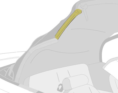 2001-04 Mustang Convertible Top Front Weatherstrip, RH