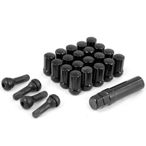 Black Mustang Spline Lug Nut Kit (79-14) - LMR.com