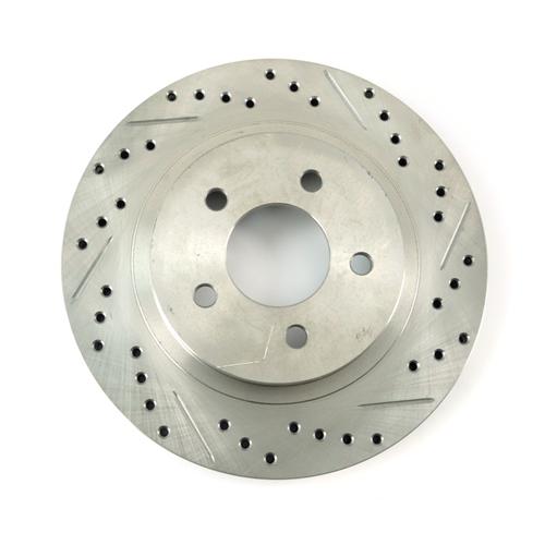 Mustang Rear Rotors Drilled & Slotted (0514) V6/GT/GT500/BOSS 302