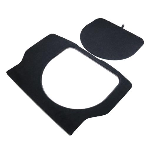 1979-86 Mustang K Dezines Rear Seat Delete  - Black Hatchback