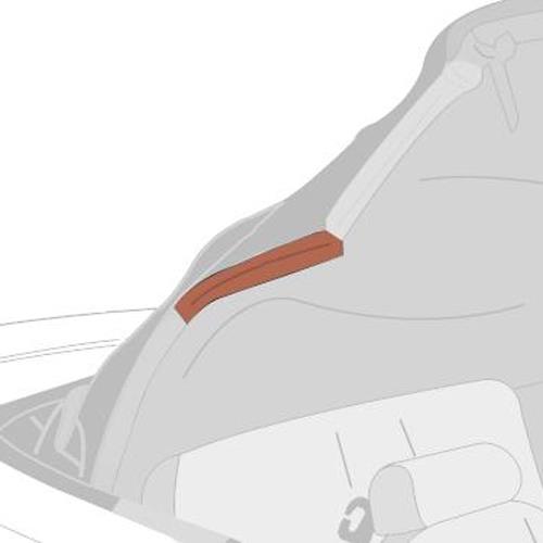 1994-04 Mustang Convertible Top Side Rail Weatherstrip Kit  - Center