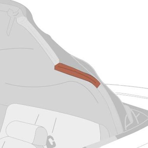 1994-04 Mustang Convertible Top Side Rail Weatherstrip Kit  - Center