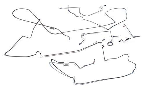 Mustang Stainless Steel Brake Line Kit For Power Disc Setup 82 84 Mu1045ss