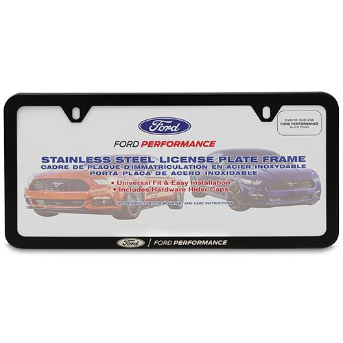 Ford Performance License Plate Frame - Slim - Black Stainless Steel