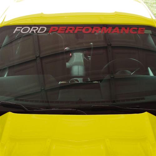 2015-2022 Mustang Ford Performance Windshield Banner - White/Red
