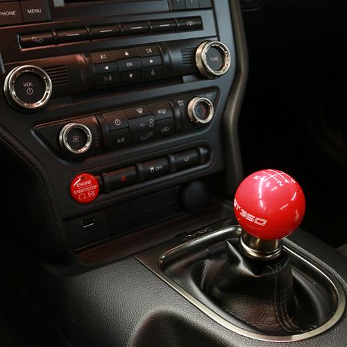 Black & Red 6 Speed Car Manual Gear Shift Knob Ball Fit For Ford  Mustang GT 500