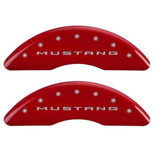 2015-23 Mustang MGP Caliper Covers - Mustang/GT  - Red - 6 Piston