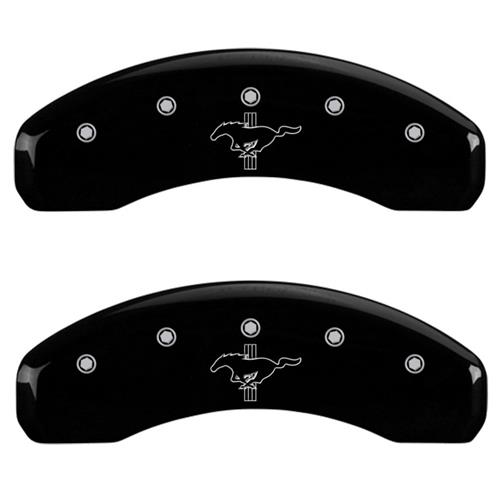 2015-23 Mustang MGP Caliper Covers - Mustang/Pony  - Black 2.3/3.7