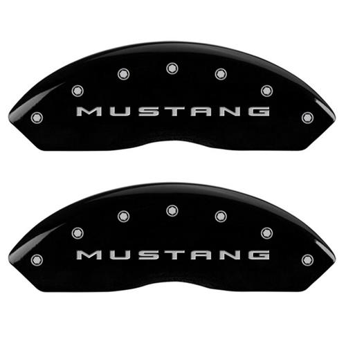 2015-23 Mustang MGP Caliper Covers - Mustang/Pony  - Black 2.3/3.7