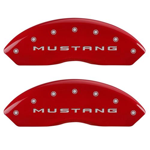 2015-23 Mustang MGP Caliper Covers - Mustang/Pony  - Red 2.3/3.7