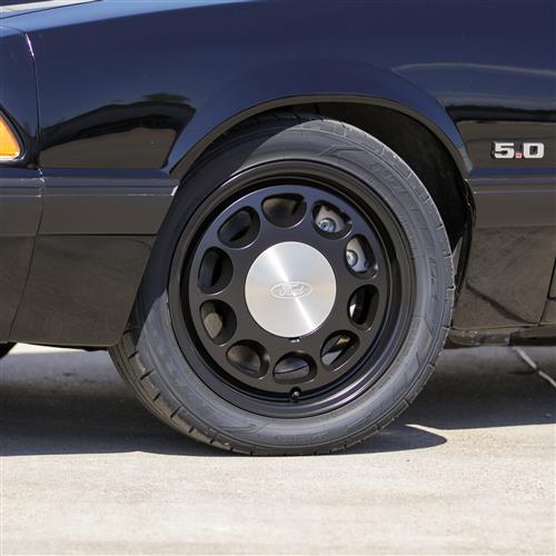 1979-1993 Mustang 4 Lug 10-Hole Wheel Kit - 17x8/9 - Black