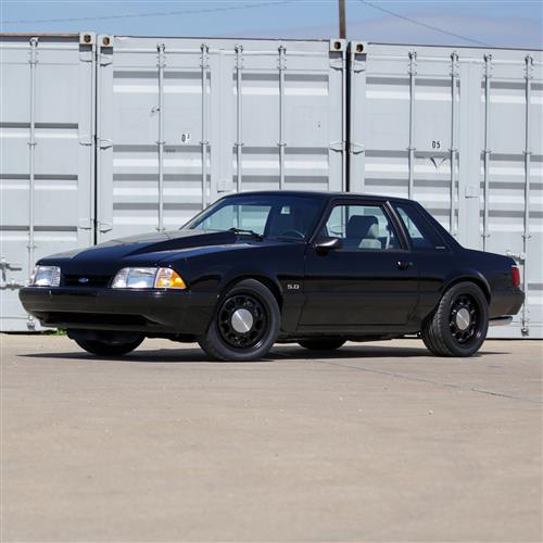 1979-1993 Mustang 4 Lug 10-Hole Wheel Kit - 17x8/9 - Black