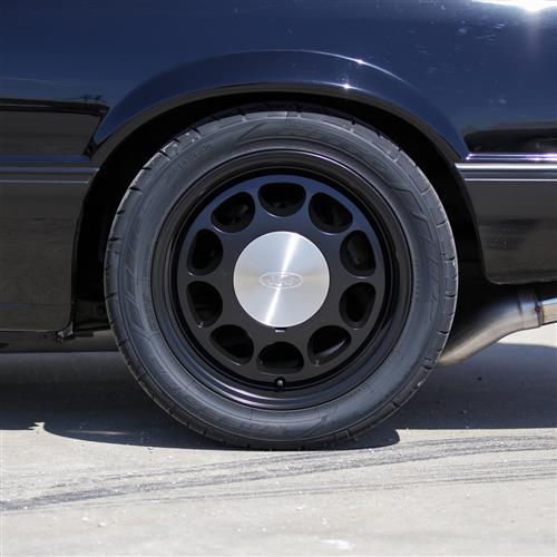 1979-1993 Mustang 4 Lug 10-Hole Wheel Kit - 17x8/9 - Black