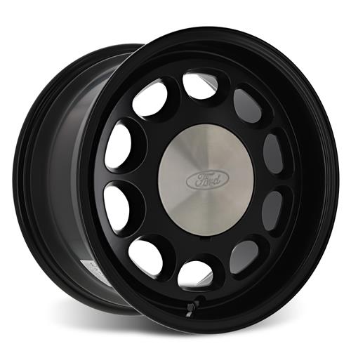 1979-1993 Mustang 4 Lug 10-Hole Wheel Kit - 17x8/9 - Black