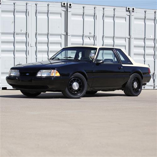 1979-1993 Mustang 4 Lug 10-Hole Wheel Kit - 17x8/9 - Black