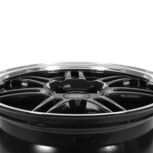 1979-93 Mustang SVE 4 Lug Anniversary Wheel & Nitto Tire Kit  - 17x9 - Black W/ Machined Lip