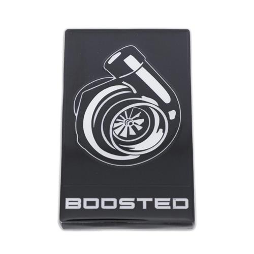 Mustang MF-Auto Designs Boosted Emblem - Black w/ White | 15-22
