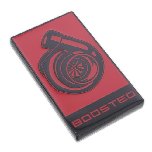 MF-Auto Designs Mustang Boosted Emblem - Red w/ Black (15-22) BOOST-R