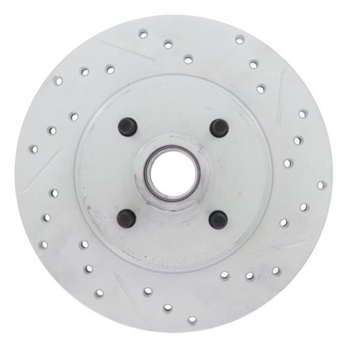 1987-93 Mustang Front Brake Rotors - 11" - 4 Lug  - Drilled & Slotted 5.0
