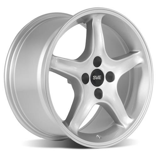 1979-93 Mustang SVE 4 Lug Cobra R Wheel & Nitto Tire Kit - 17x8 - Silver