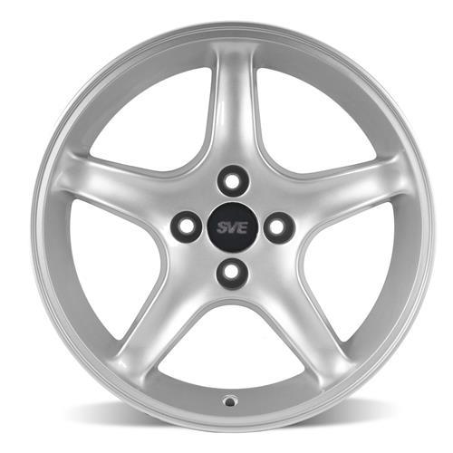 1979-93 Mustang SVE 4 Lug Cobra R Wheel & Nitto Tire Kit - 17x8 - Silver
